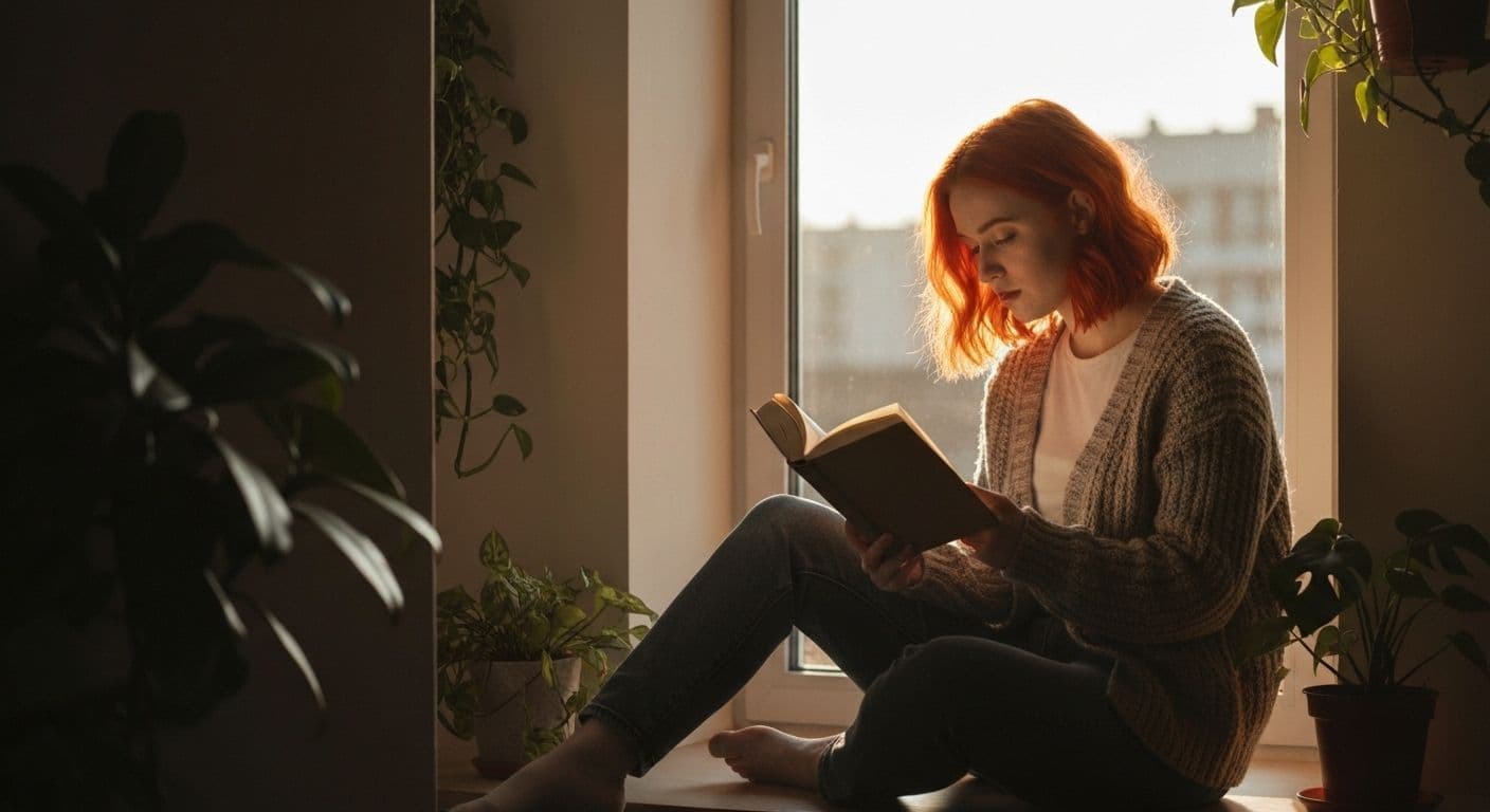 Person peacefully reflecting on 10 points on self awareness through gentle observation and mindful check-ins