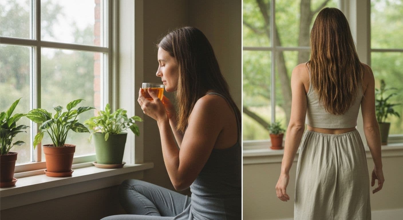 Person enjoying a mindful life moment while walking outdoors with awareness and presence