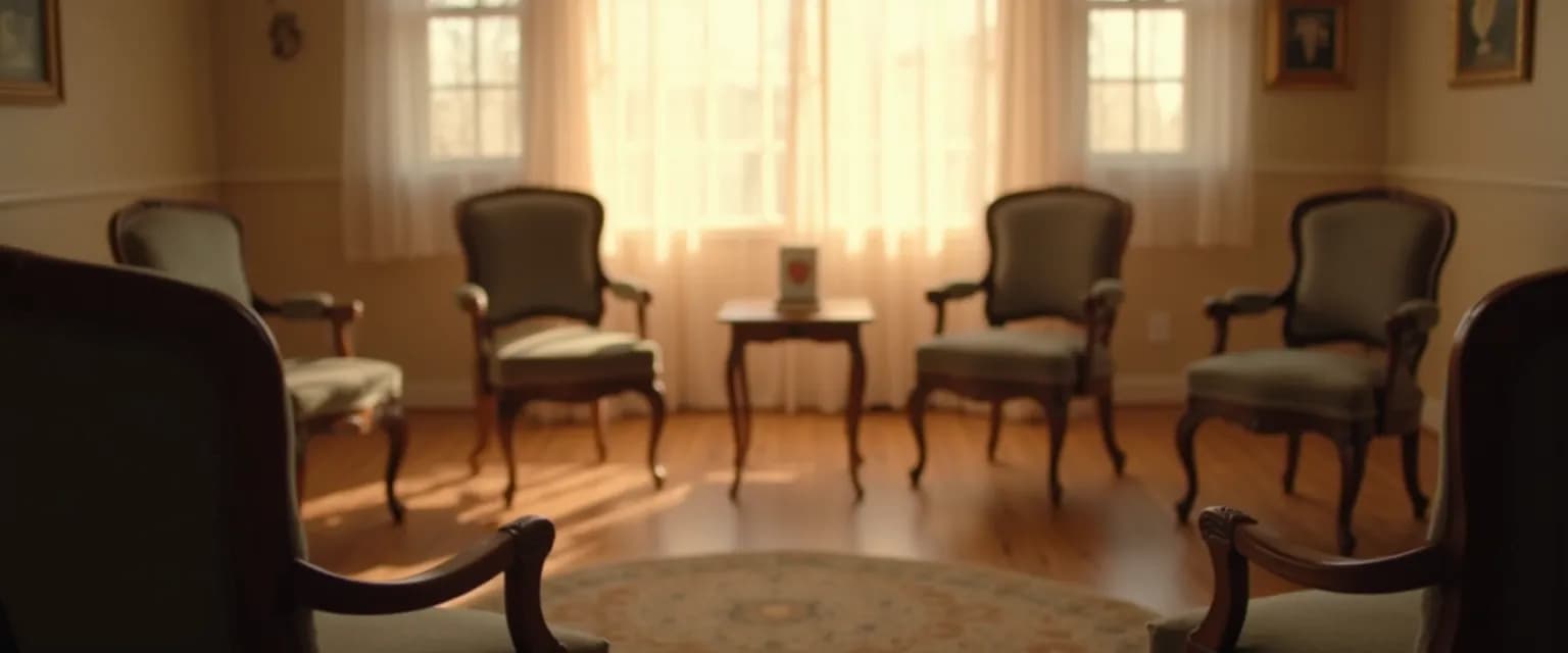 Facilitator creating a safe space in a GriefShare support group session