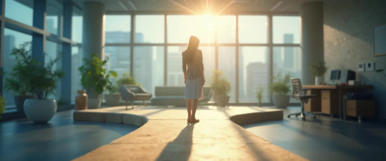 Professional building emotional resilience at work to prevent burnout and ensure career longevity