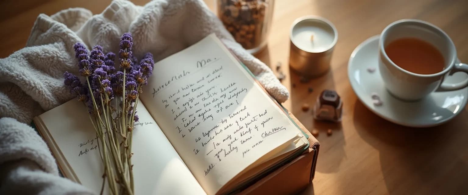 Healing care package with thoughtful items to send someone grieving