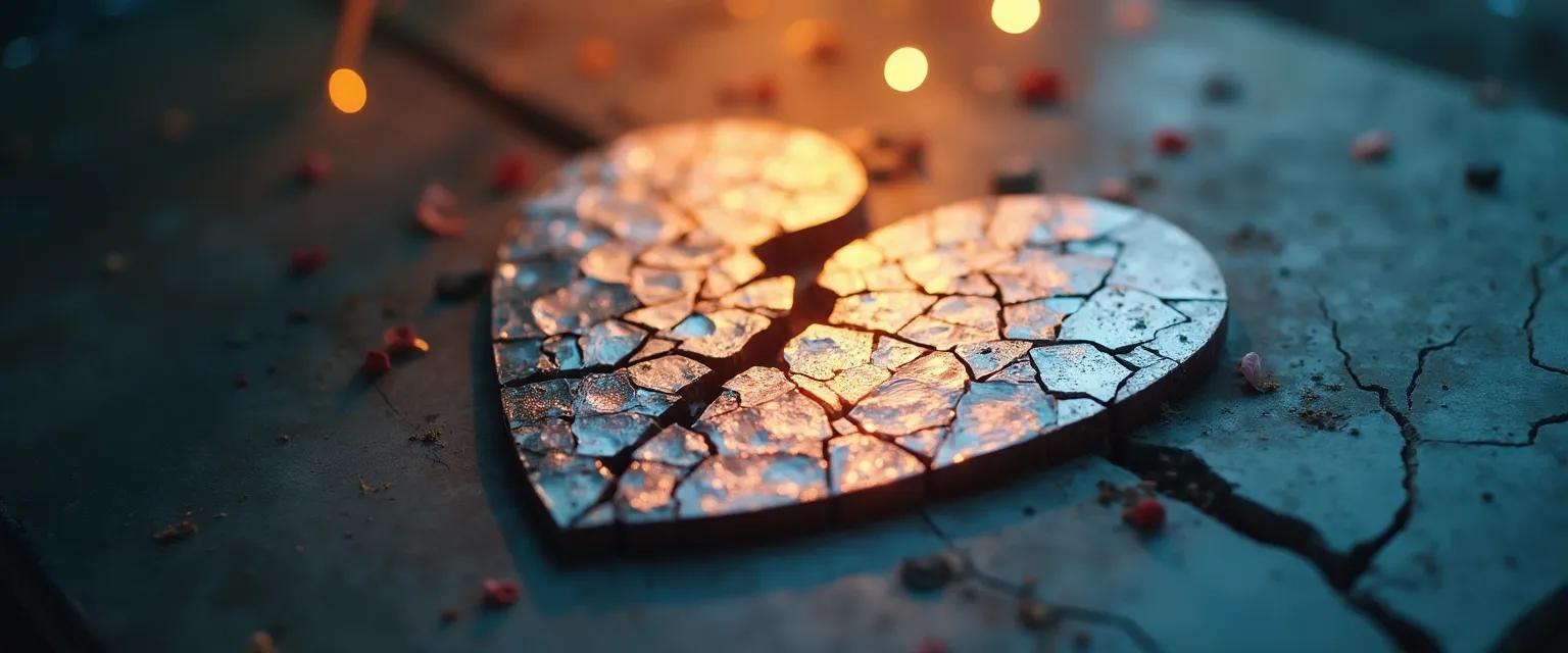 Person performing healing ritual to move from heartbreak darkness to move on light