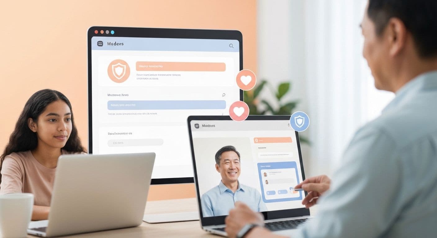 Moderation tools dashboard for grief share website showing safety features and community guidelines