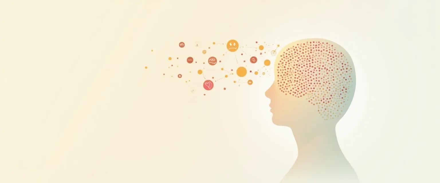 Four components of emotional intelligence: self awareness, self management, social awareness, and relationship management working together in daily life