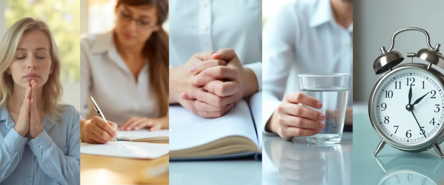 Professional practicing 60-second micro-resilience techniques to build resilience at work
