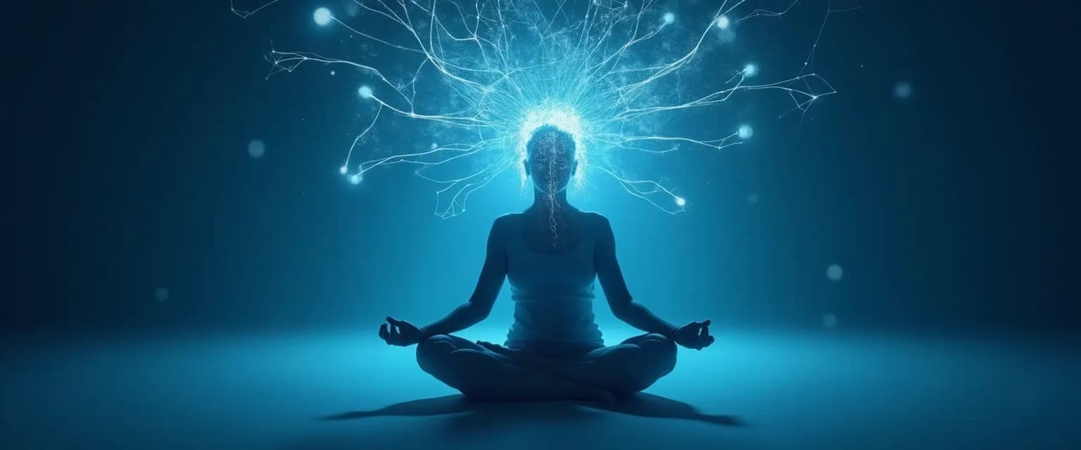 Person experiencing the miracles of your mind through visualization practice