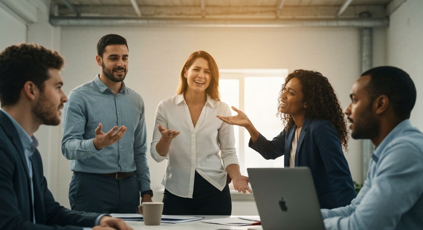 Team collaborating effectively demonstrating self awareness self management and social awareness in the workplace