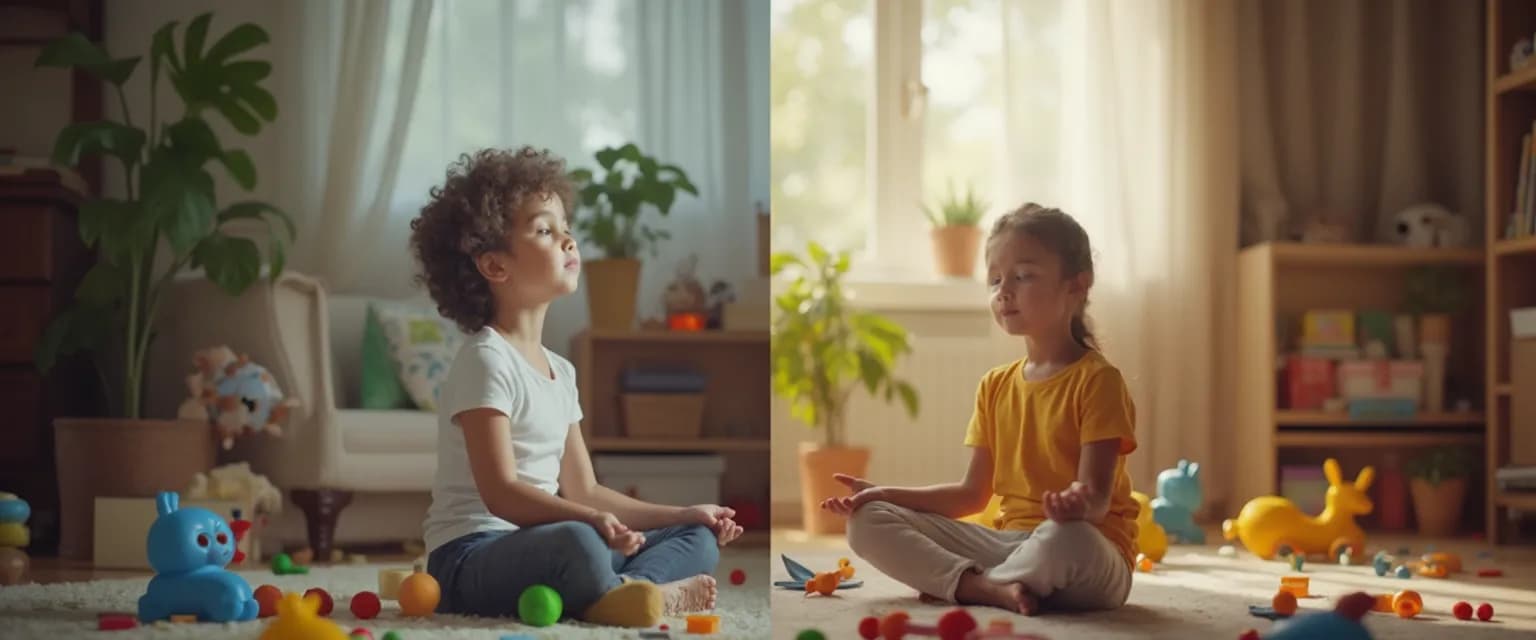 Mother practicing self-awareness while interacting with her child, demonstrating having self-awareness during family time