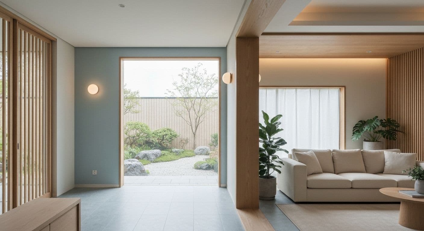 Cozy home meditation space with cushion and soft lighting as alternative to searching mindfulness meditation near me