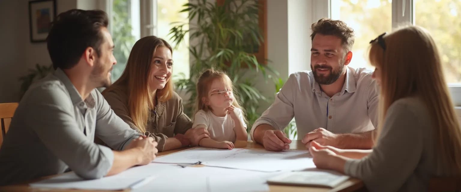Family meeting format chart for building confidence in family leadership