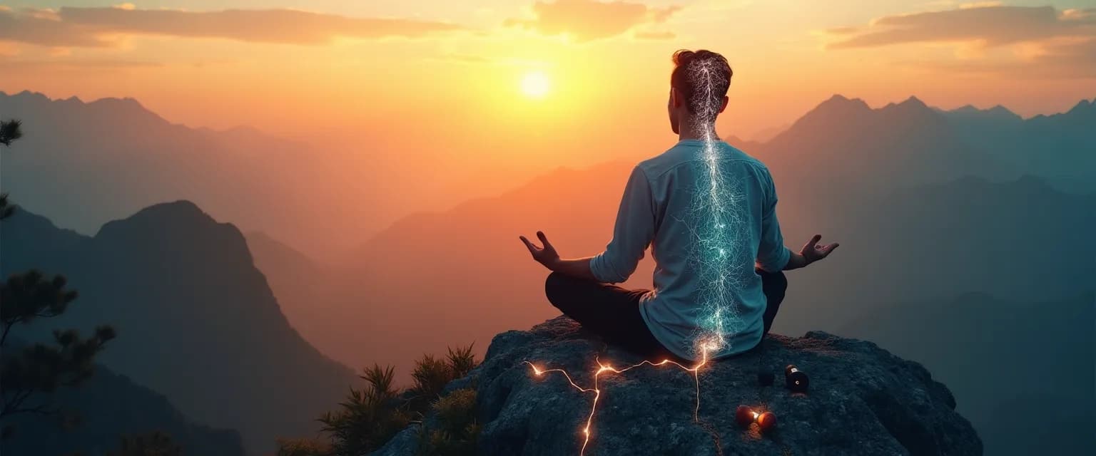 Person practicing daily exercises to strengthen wavering mind during decision-making