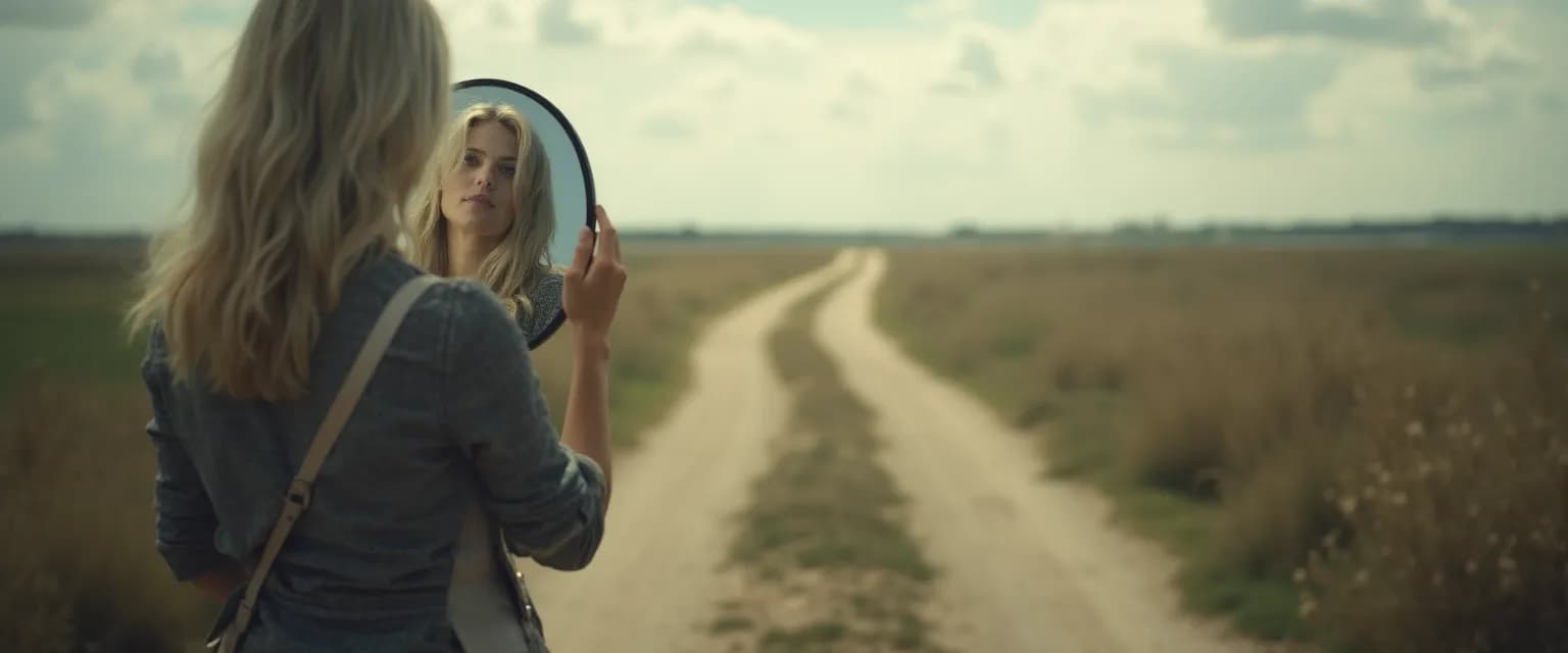 Person reflecting thoughtfully while making a decision, demonstrating self-awareness