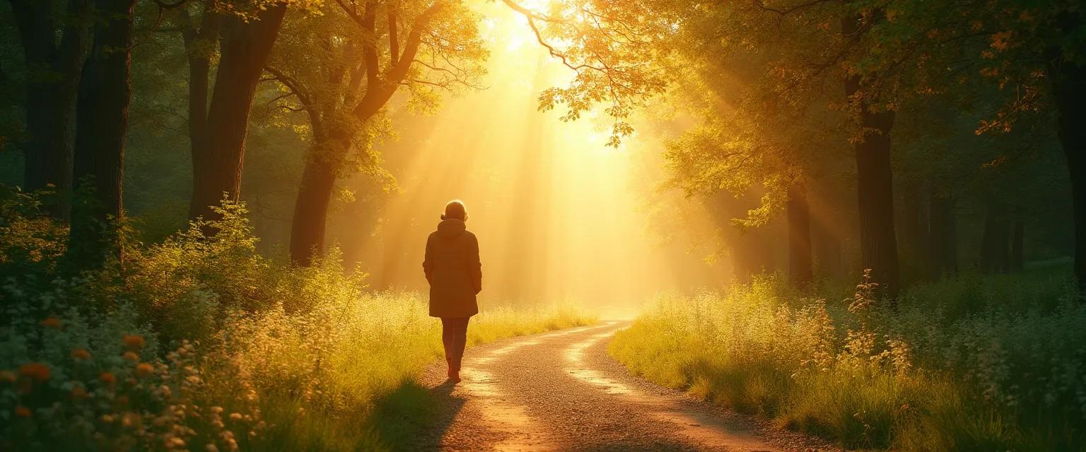 Person making daily choices that contribute to happiness is a mindset, not a destination