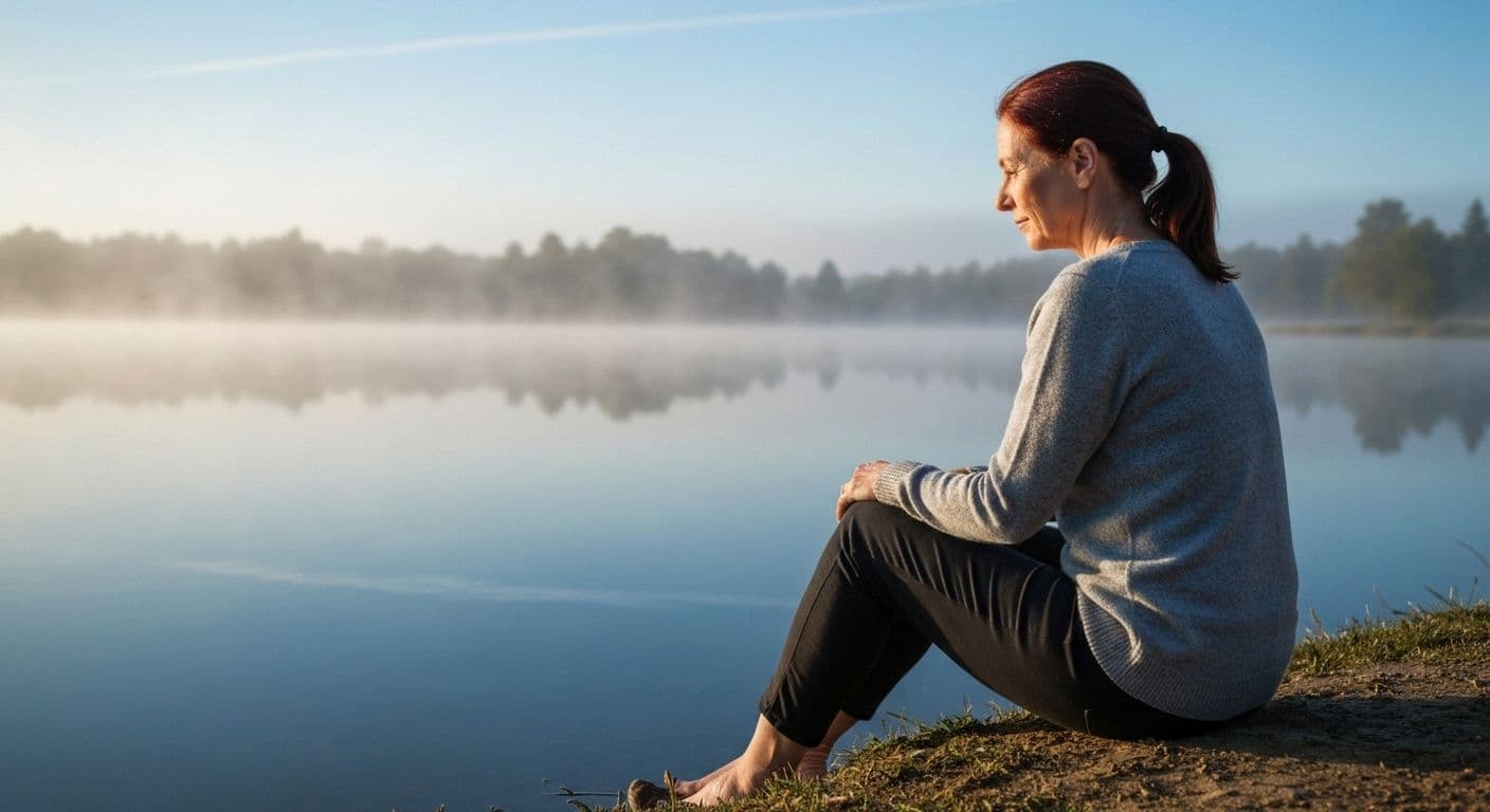 Person practicing mindful self-awareness during daily activities illustrating the description of self awareness