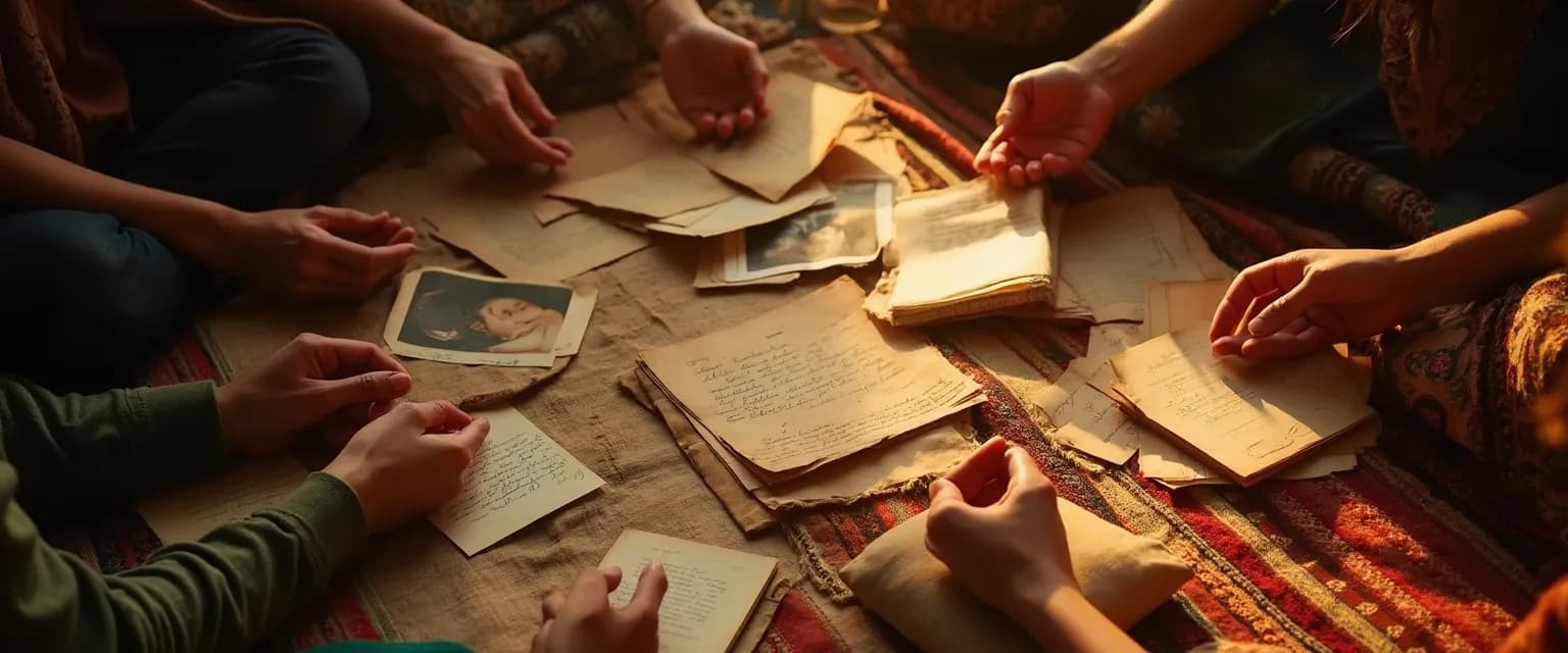 Person practicing confidence-building ritual connected to their ancestral heritage