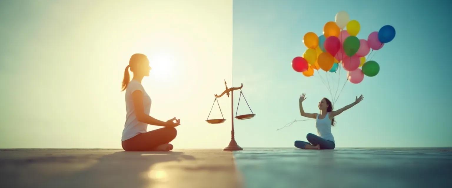 Person mindfully enjoying present moment instead of chasing happiness
