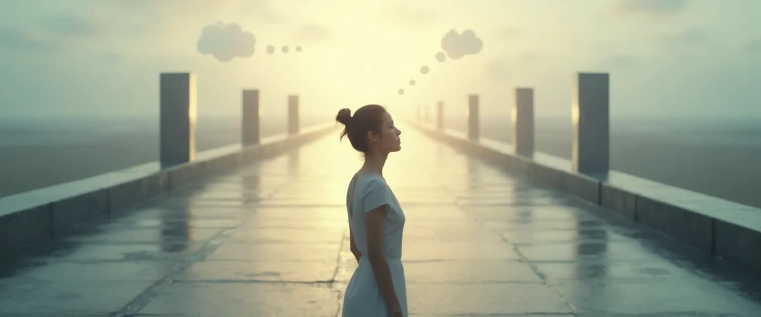 Person demonstrating the Pause-Reflect-Choose method for self-awareness and self-discipline