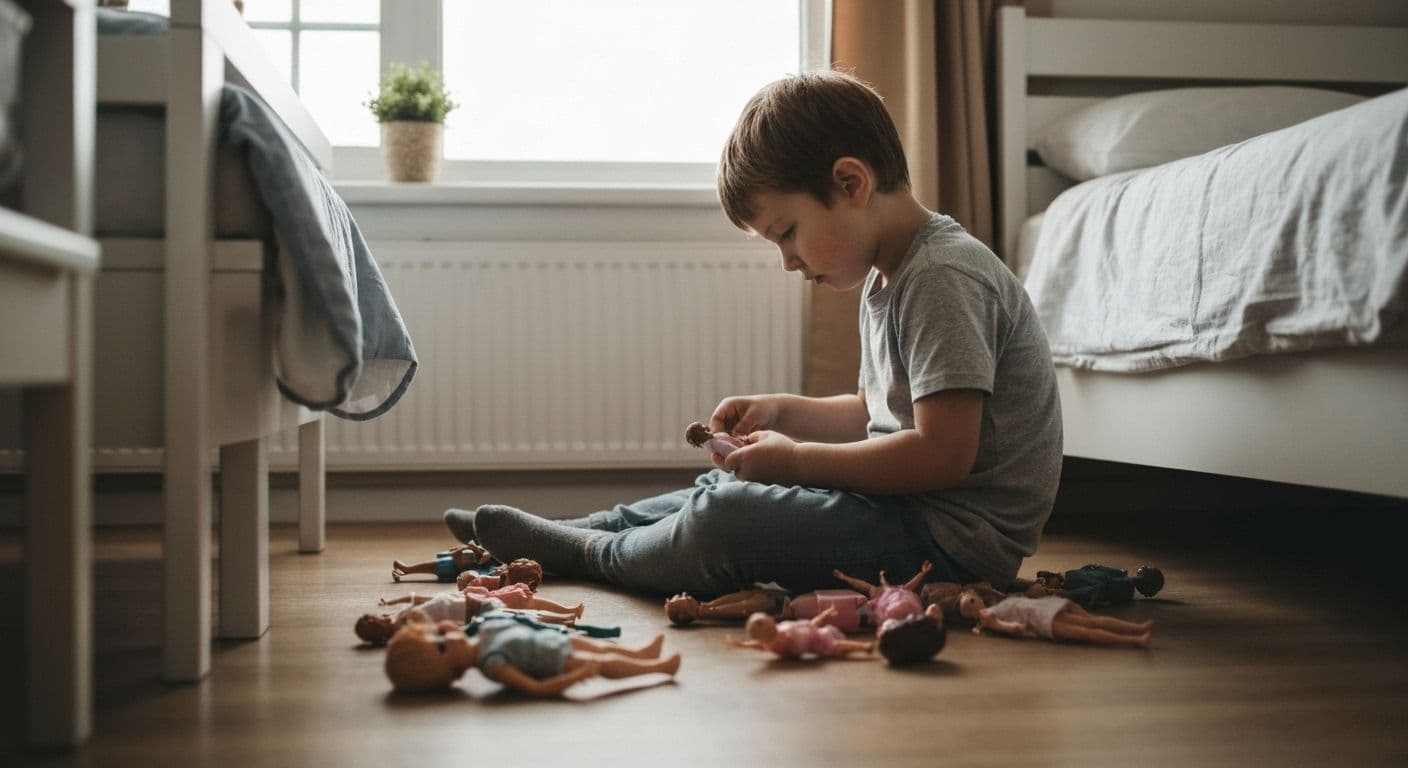Child engaged in symbolic play showing why we grieve and how children process loss through play activities