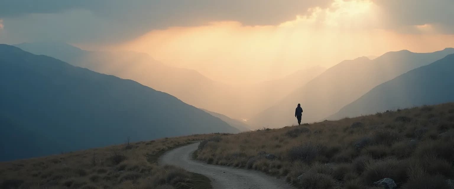 Person reflecting on how the purpose of our lives is to be happy through meaningful activities