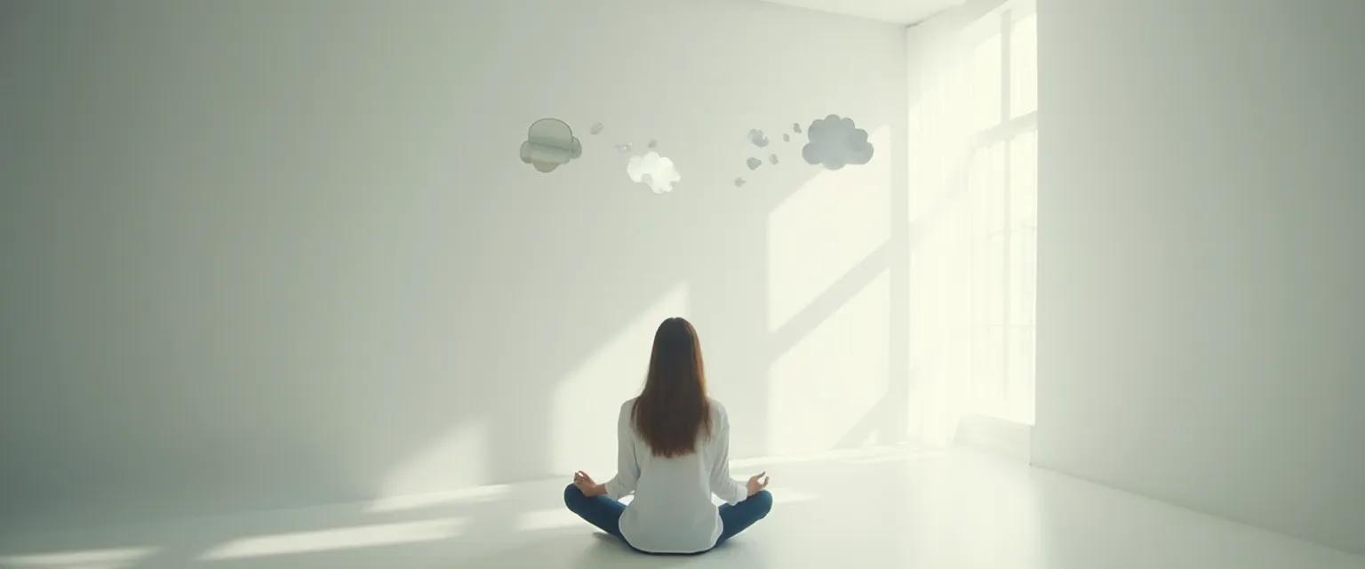 Diagram showing how self-awareness refers to the connection between thoughts, emotions and behaviors