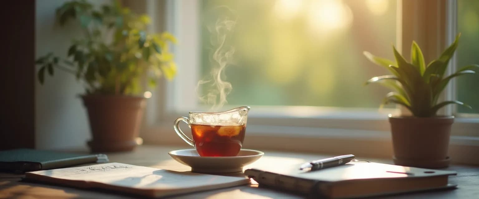 Professional taking a mindful break to improve well being and work performance