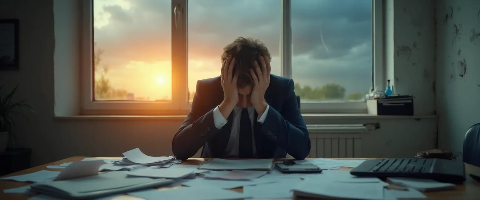 Entrepreneur navigating the 5 stages of grief after unexpected business loss
