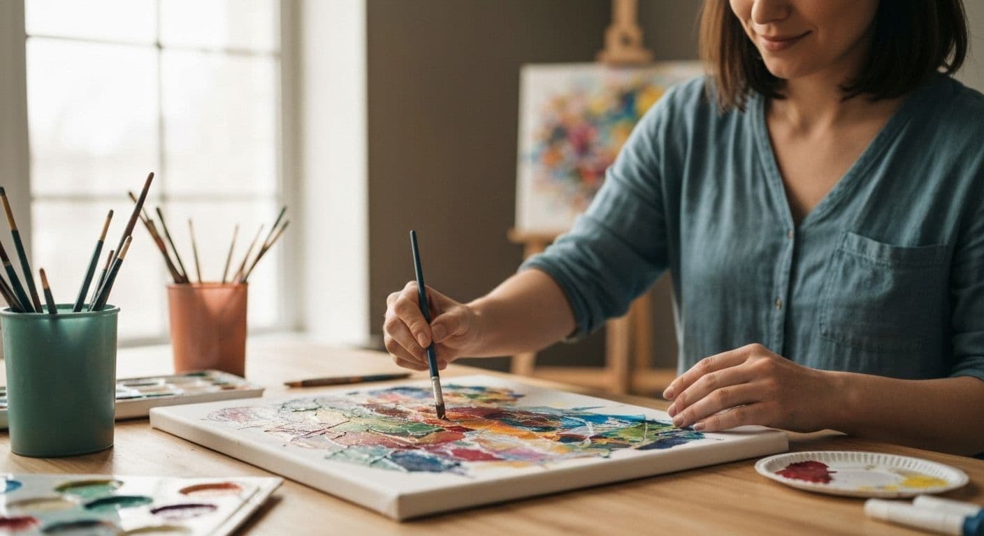 Visual learner using creative grief prompts through artistic journaling and photography to process emotions