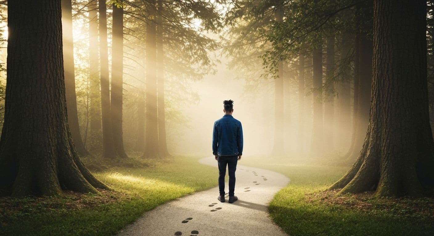 Person taking action on personal development and self awareness insights to create meaningful change