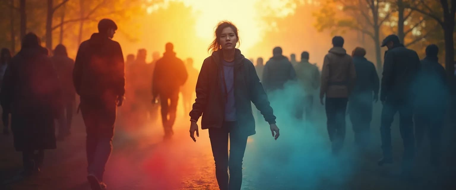 Person overcoming procrastination in community involvement by taking action with neighbors