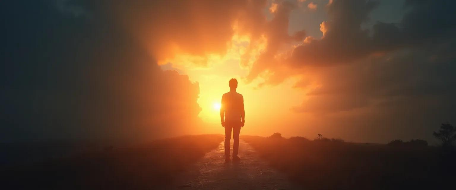 Person rebuilding self-identity while surviving heartbreak after relationship end