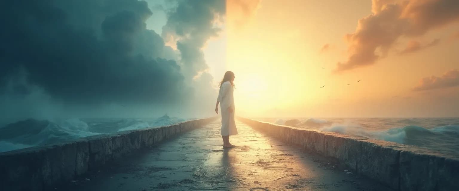 Person practicing self-awareness and self-management techniques in a stressful situation