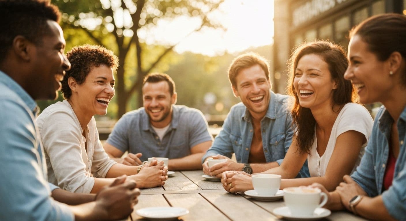 Person confidently socializing at a community gathering showing what to do after breakup to rebuild social connections