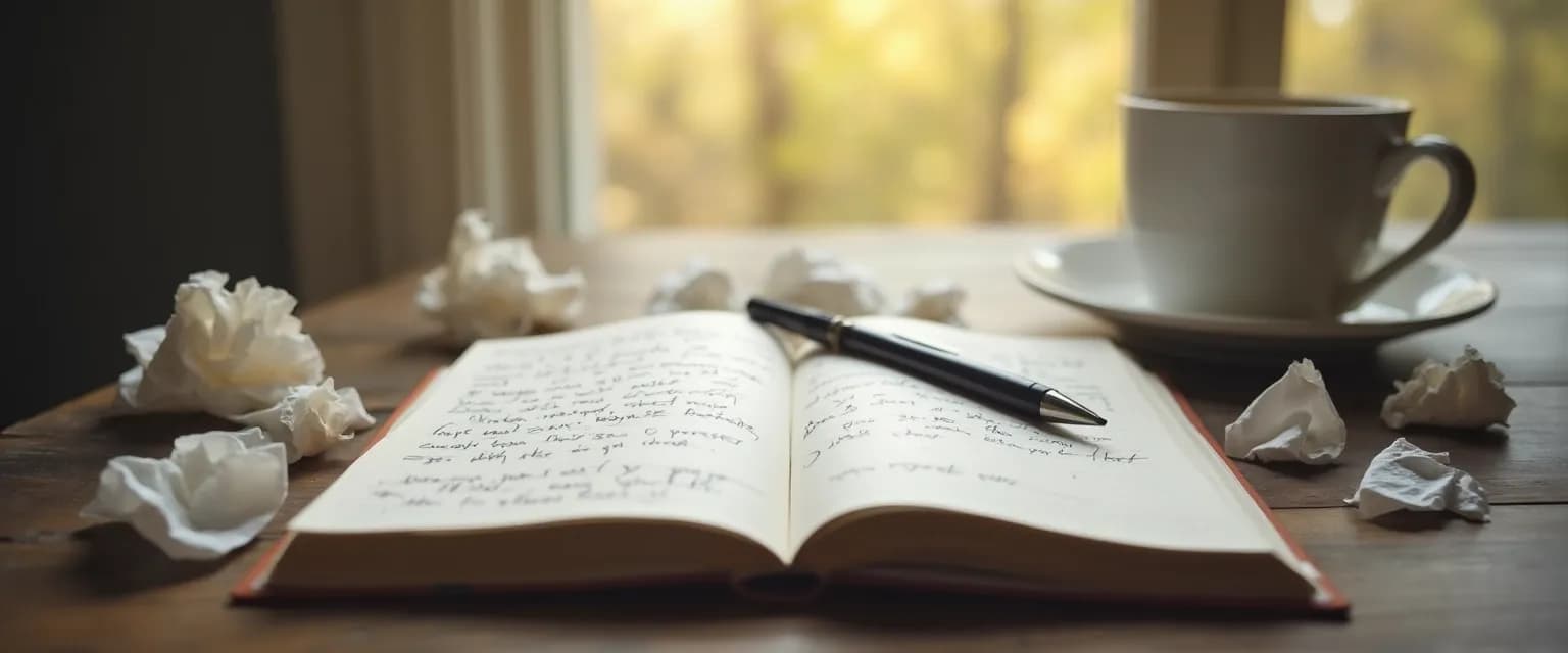 Woman writing in notebook inspired by Annie Lord notes on heartbreak techniques