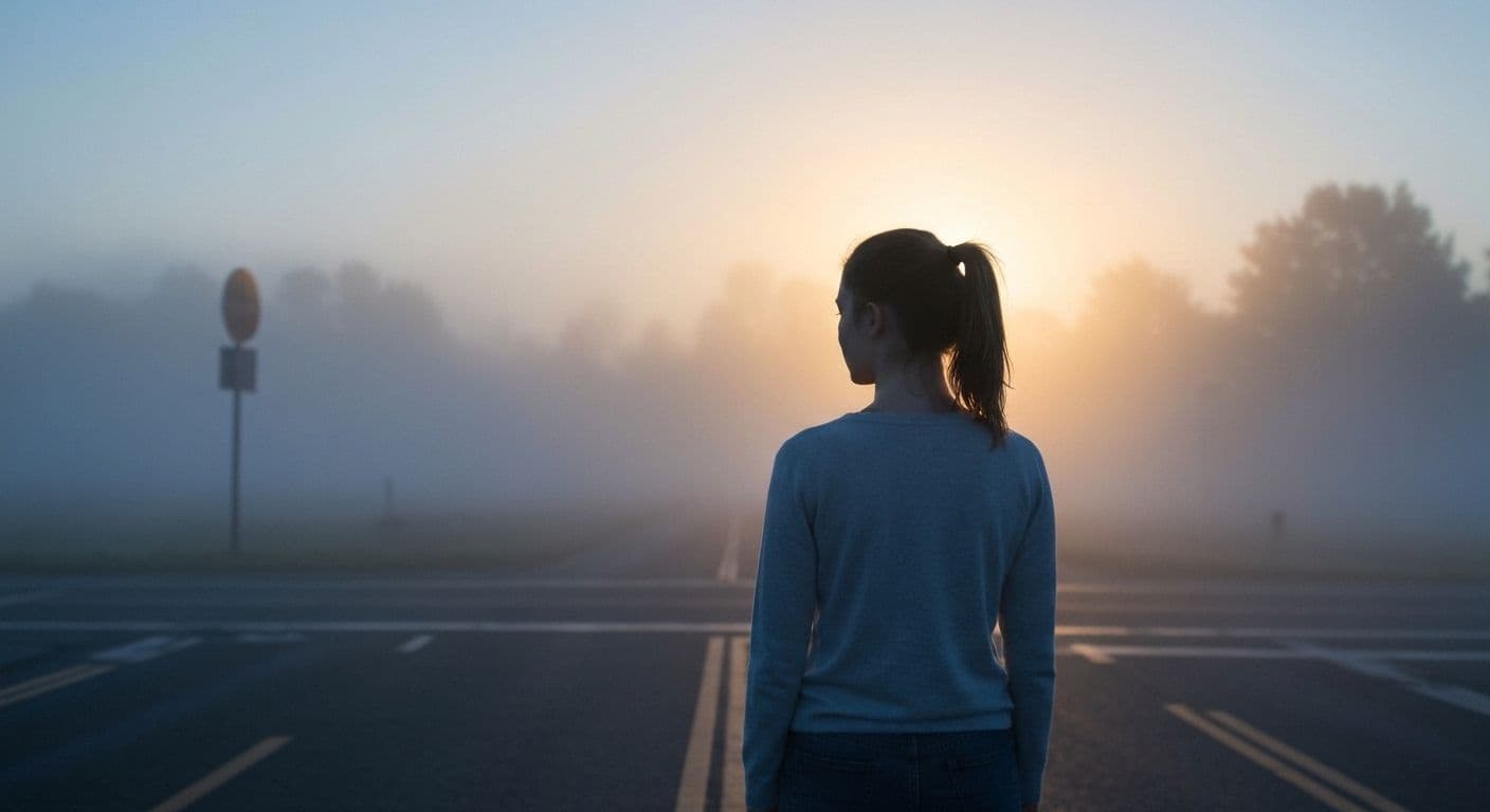 Person reflecting on missed warning signs before blindsided breakup while learning to trust intuition again