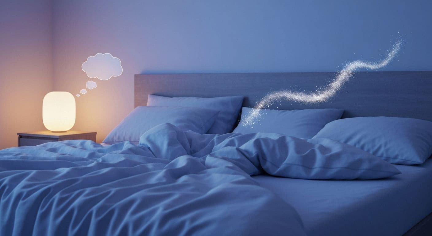 Person peacefully sleeping after learning to calm down mind with bedtime relaxation techniques