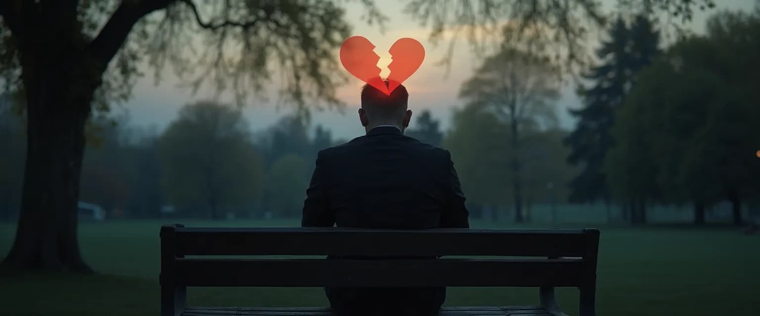 Man processing heartbreak grief in a healthy way by acknowledging emotions