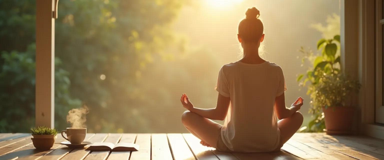 Person experiencing true happiness meaning through connection rather than material possessions