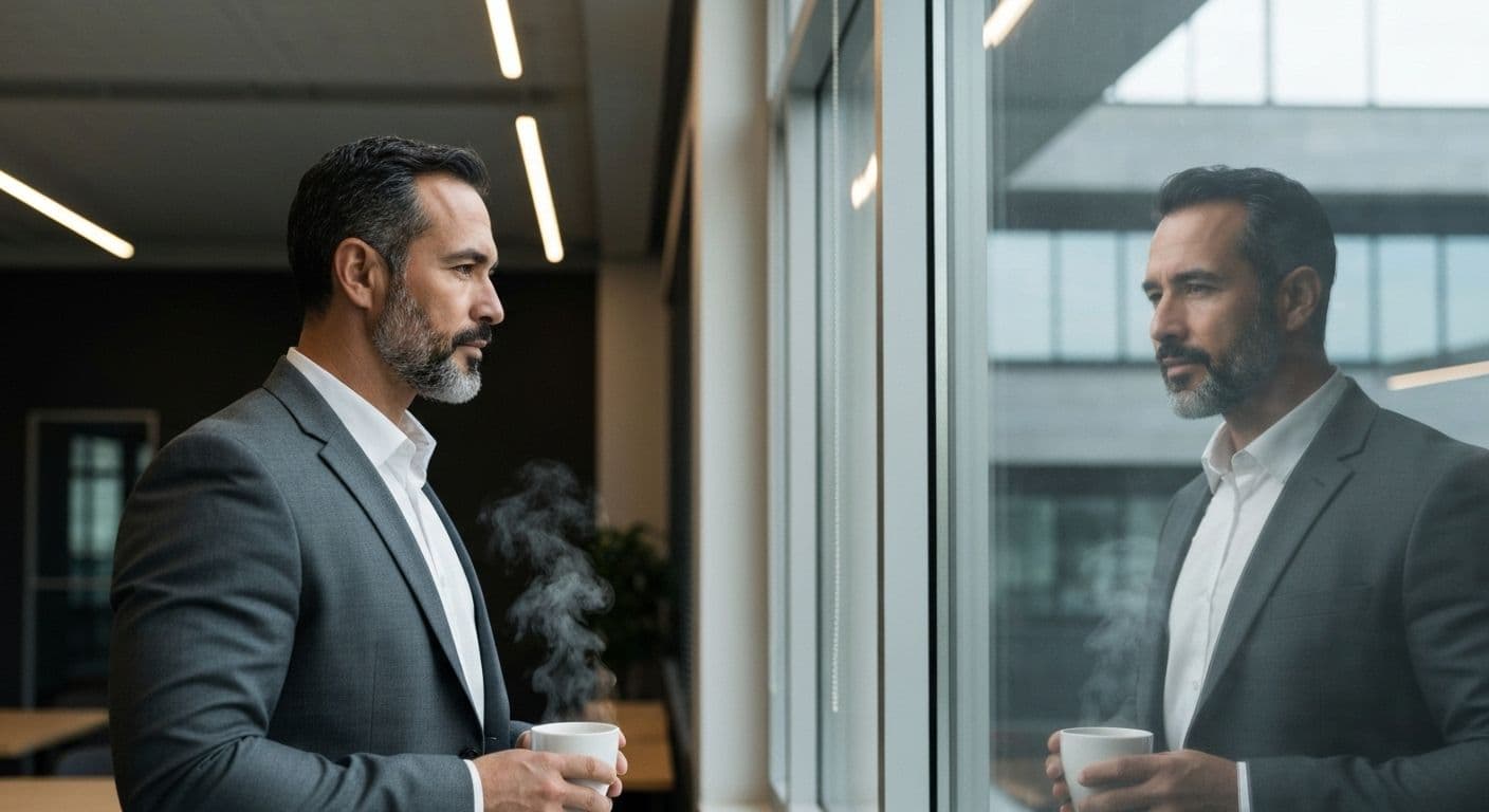 Person practicing creating self awareness techniques during a difficult conversation, staying calm and thoughtful