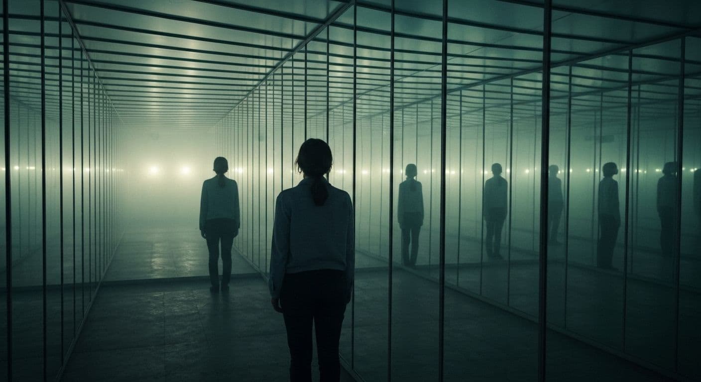 Person reflecting on behavioral patterns using self-awareness and critical thinking skills together