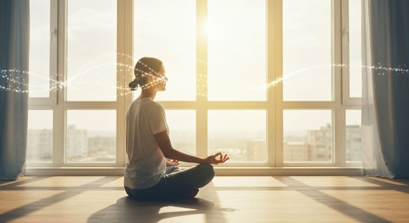 Person practicing daily rituals to reprogram their conscious and subconscious mind during morning routine