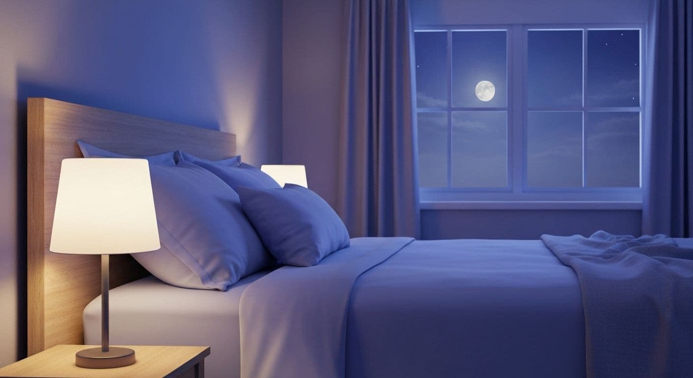 Person lying awake at night feeling miserable after break up, representing evening emotional distress and sleep difficulties