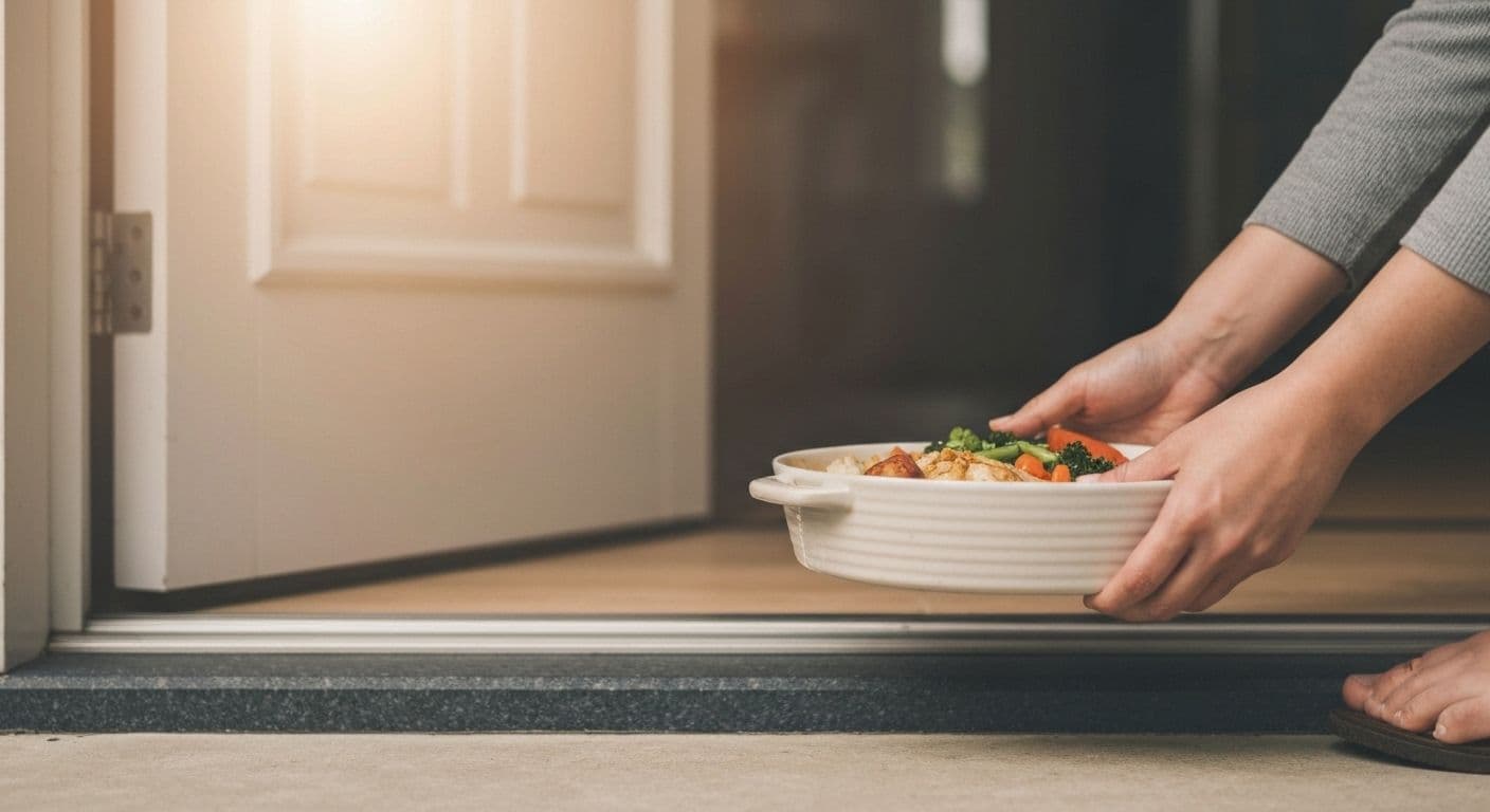 Practical gift for bereaved friend including meal delivery and household support items