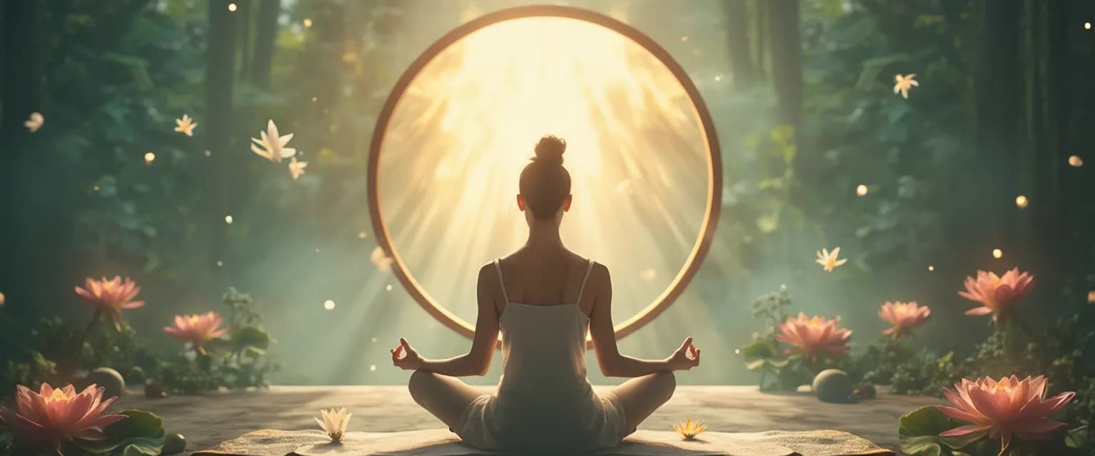 Person practicing self discovery and self awareness through daily mirror moments