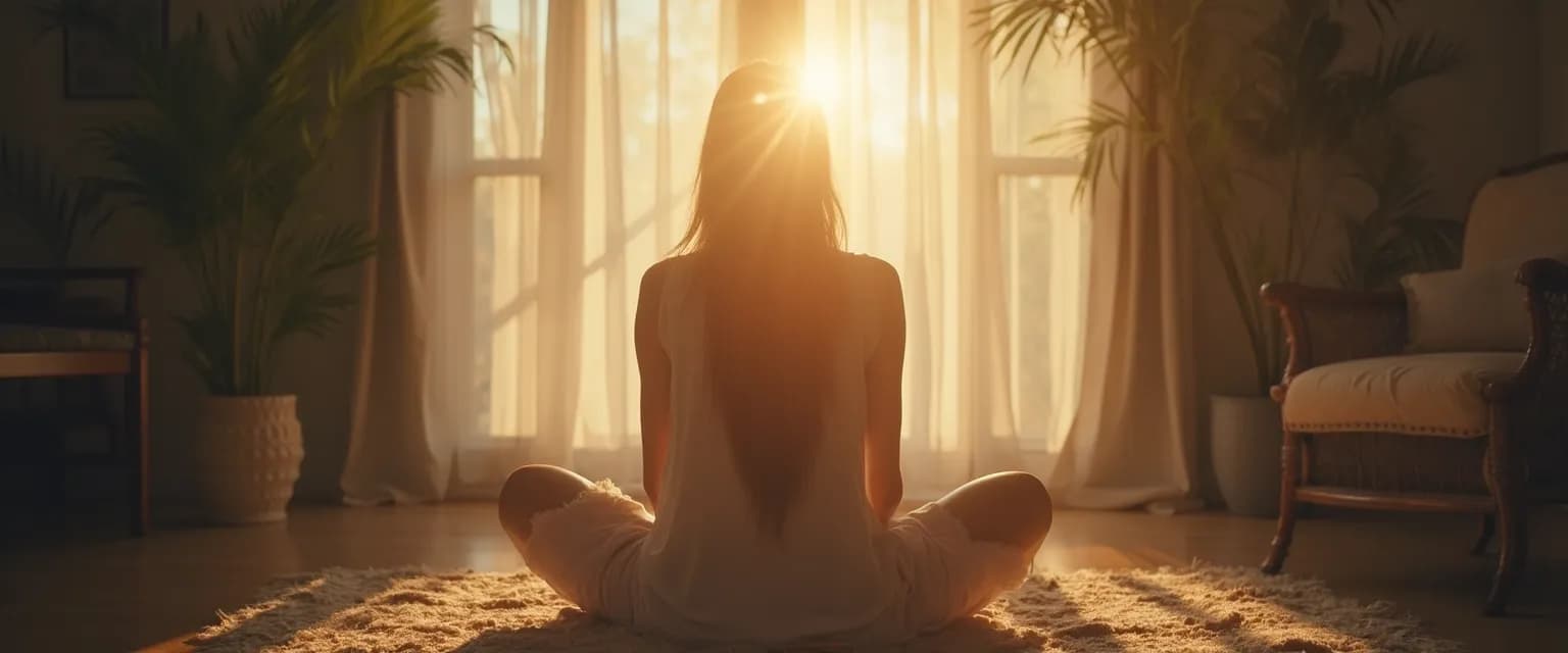 Person practicing self-awareness and recovery exercises for addiction healing