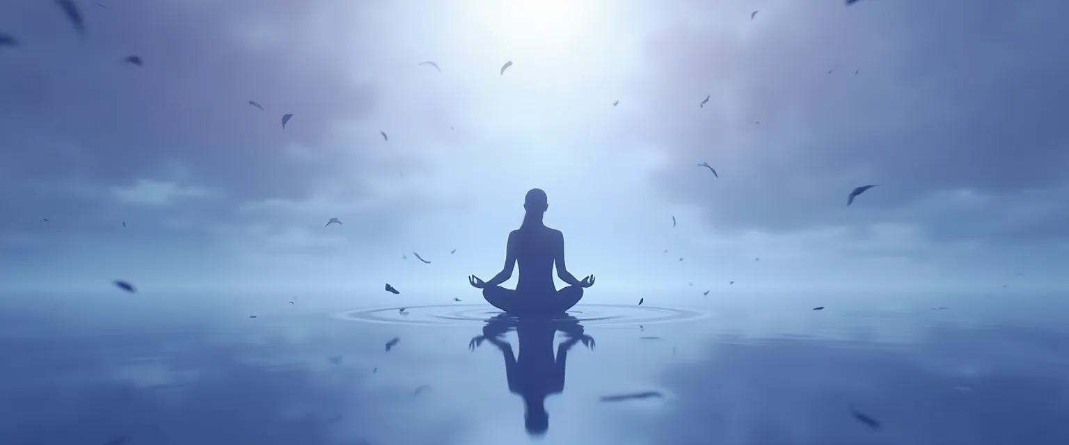 Person recording a personalized 5-minute guided meditation for depression at home