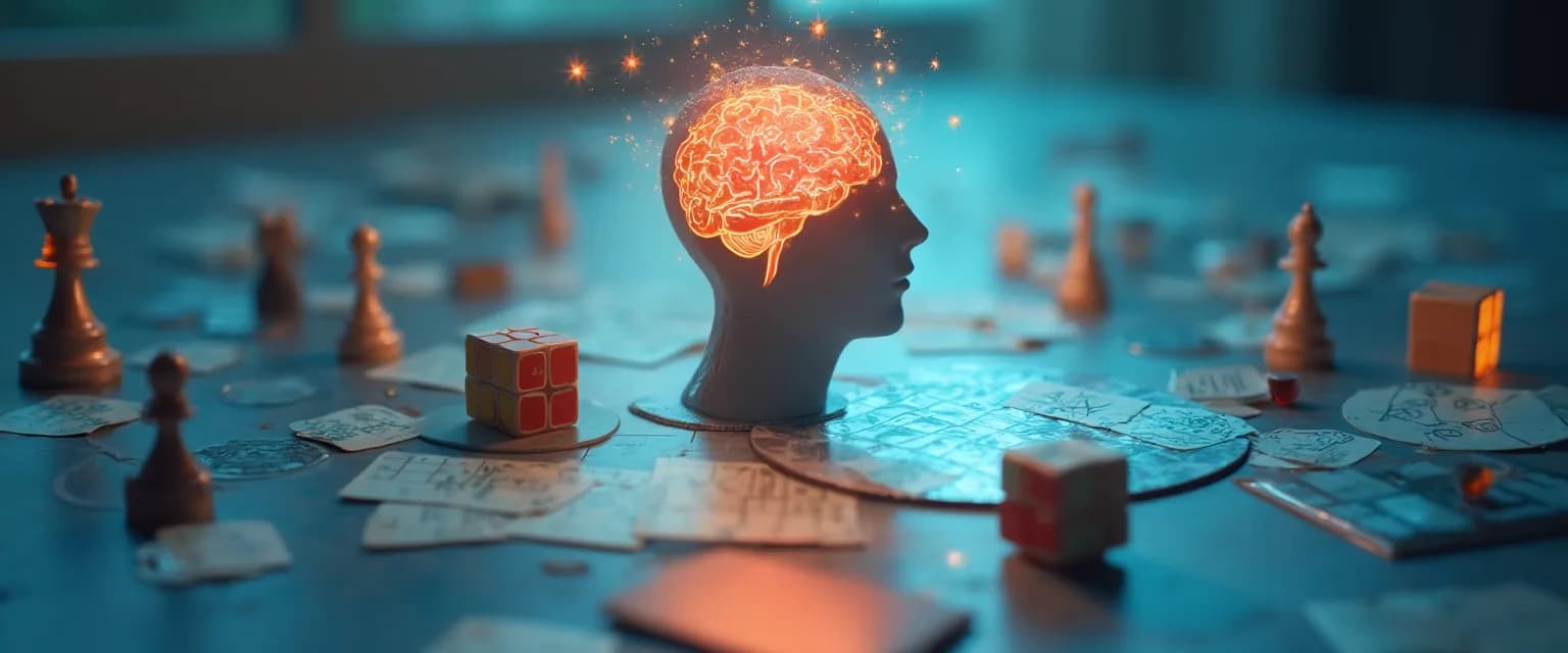 Person engaging in mental expansion games to grow their mind