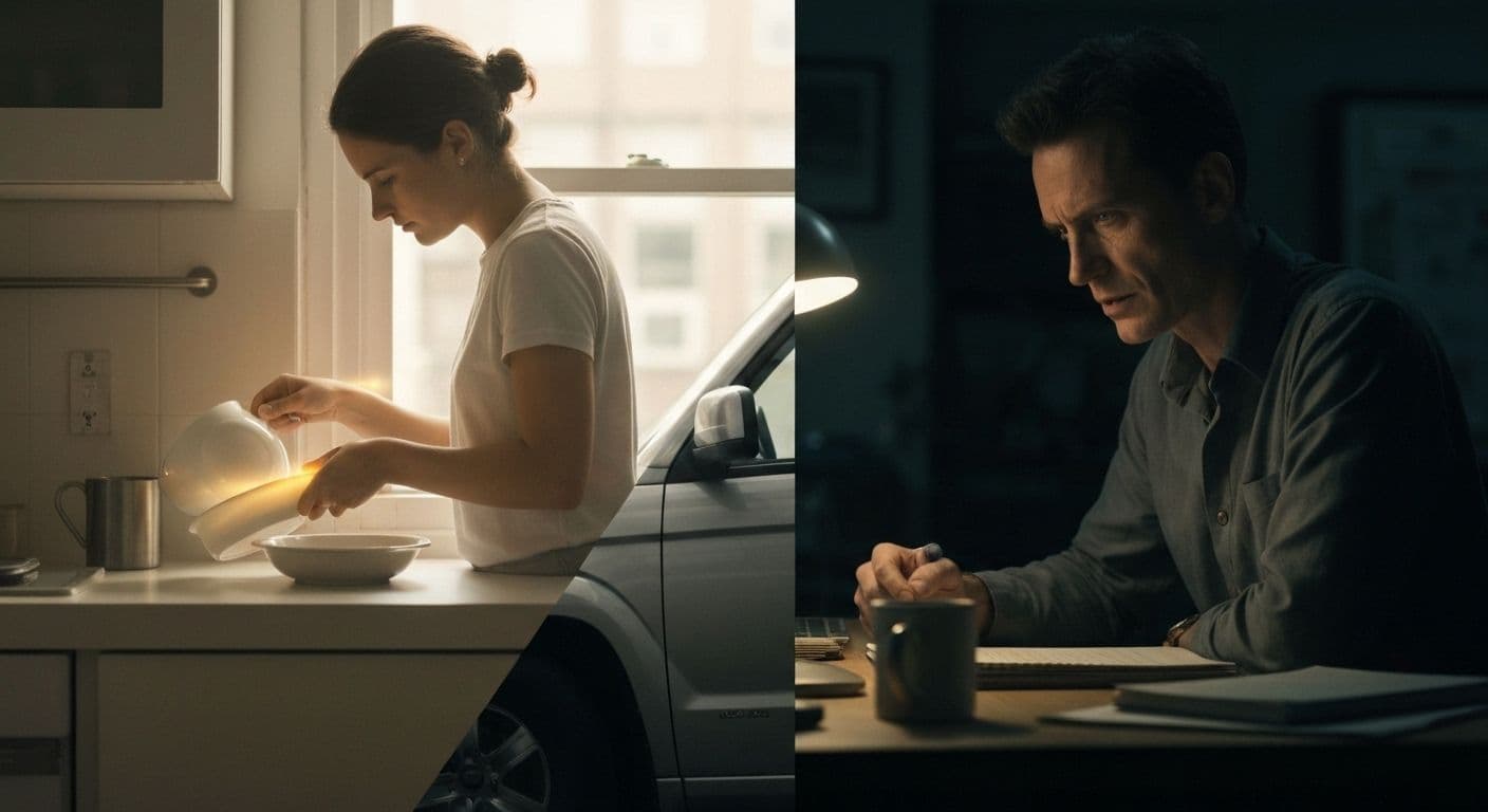 Person practicing the undefeated mind while calmly handling everyday frustrations and minor challenges