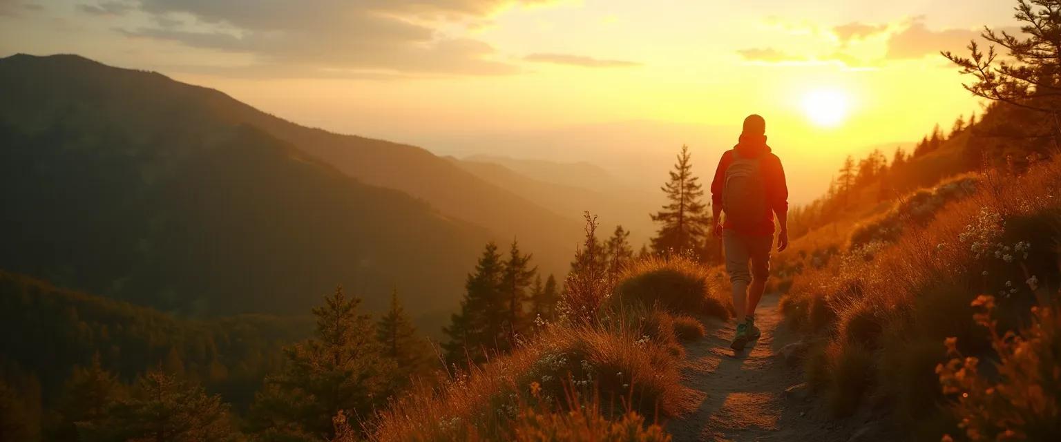 Person hiking in nature as one of the things to help get over a breakup
