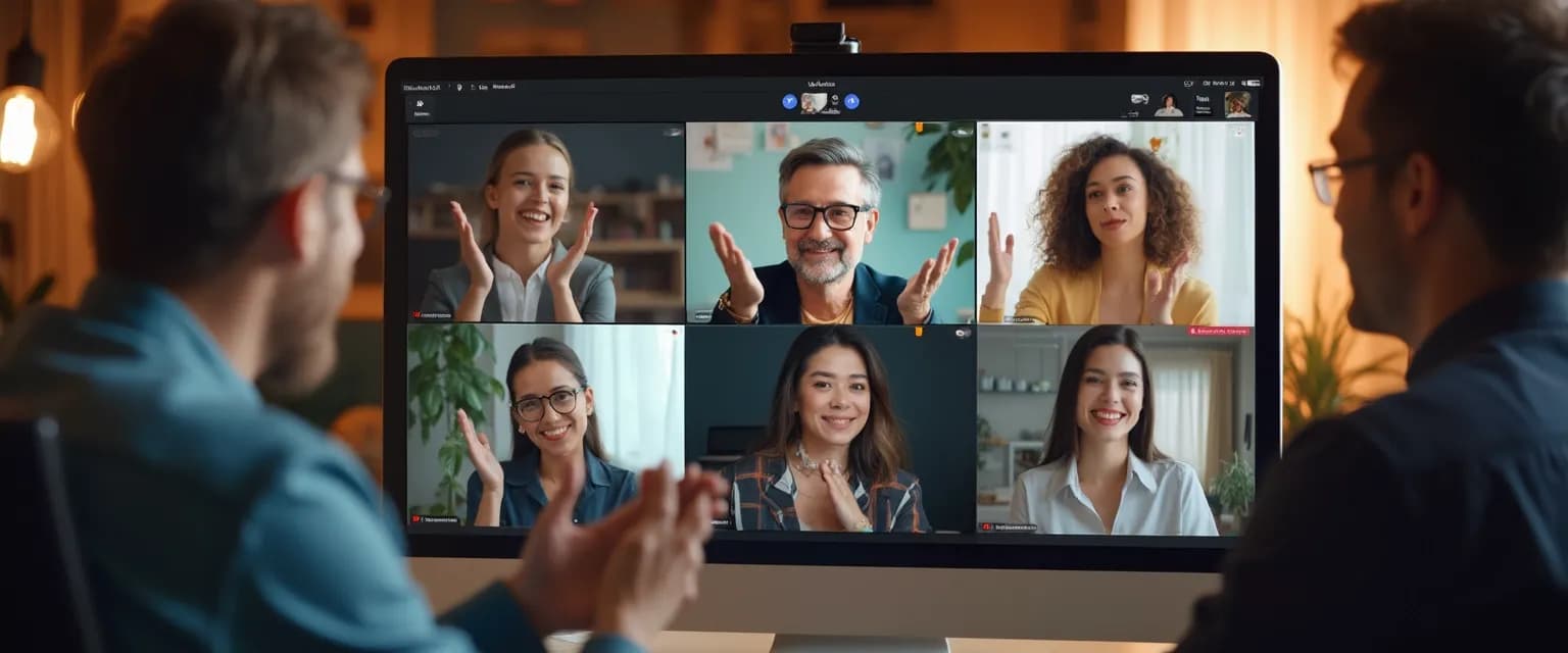 Team members demonstrating higher EQ during remote collaboration session