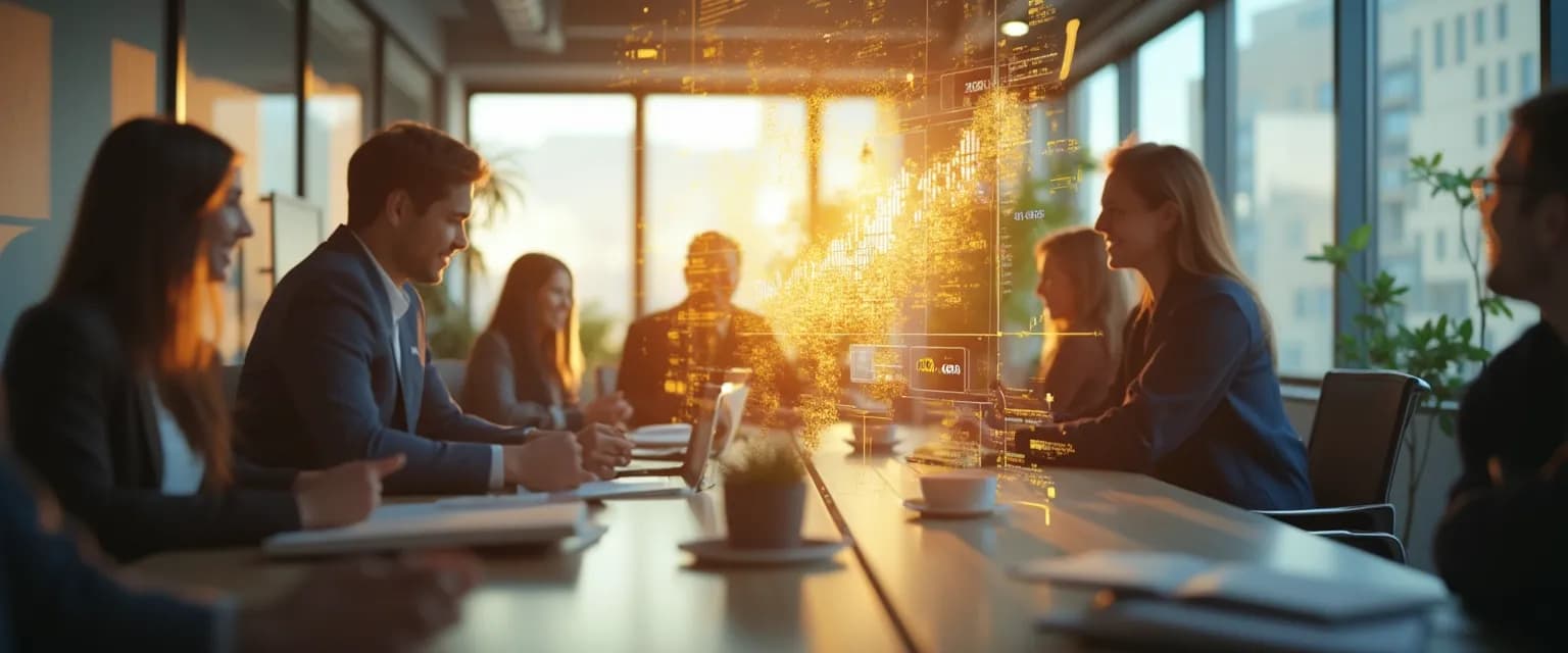 Business leaders reviewing World Happiness Report 2021 data for workplace implementation